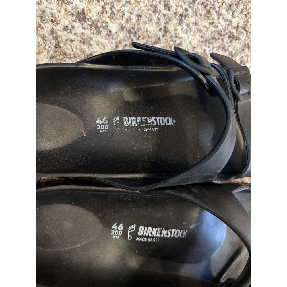 Birkenstock Arizona Eva Double Strap/Buckle Sandals Black Sz46 EU 14  US